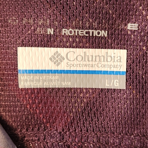 Columbia Ladies Vented Breathable Sun Protection Shirt Size Large EUC $17 - Picture 2 of 6